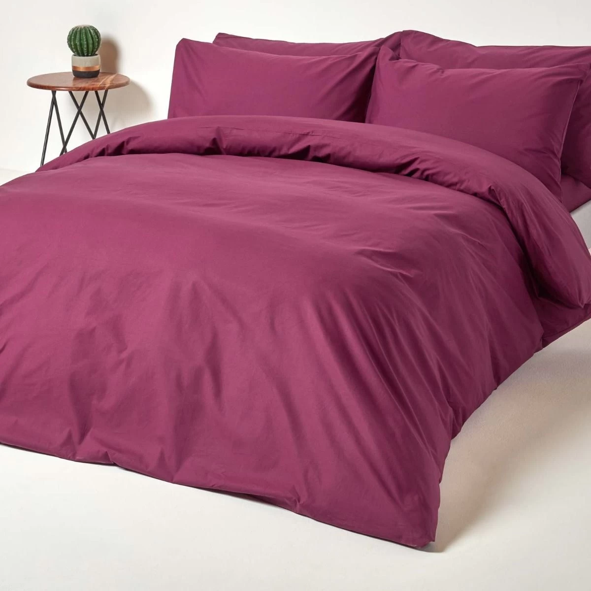 Plum Egyptian Cotton Fitted Sheet 200 TC - Image 3