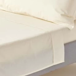 Cream Egyptian Cotton Flat Sheet 200 Thread Count