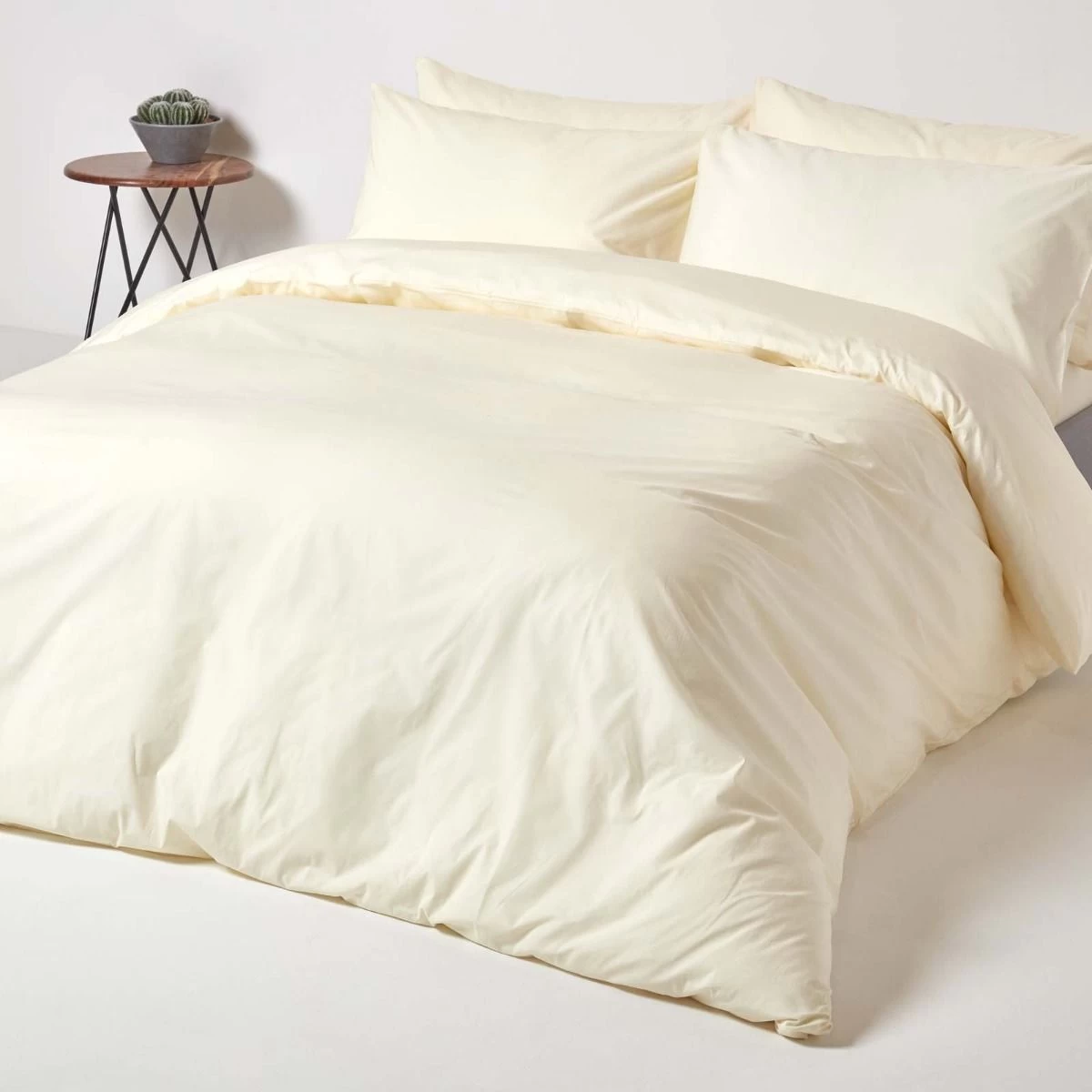Cream Egyptian Cotton Flat Sheet 200 Thread Count - Image 4