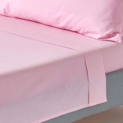 Pink Egyptian Cotton Flat Sheet 200 Thread Count