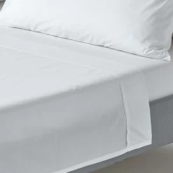 White Egyptian Cotton Flat Sheet 200 Thread Count