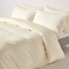 Cream Egyptian Cotton Duvet Cover With Pillowcases 200 Thread Count