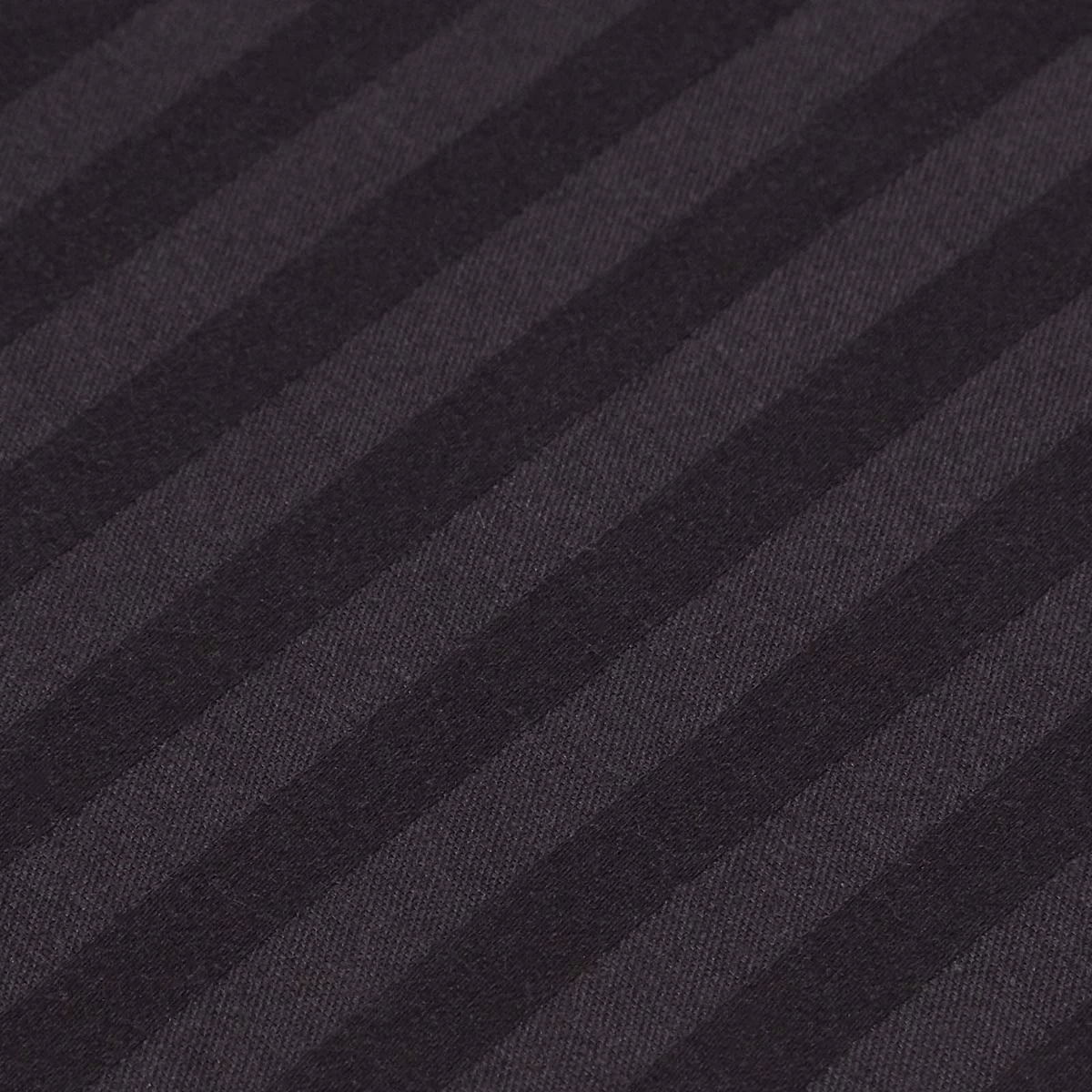 Black Egyptian Cotton Satin Stripe Fitted Sheet 330 Thread Count - Image 3