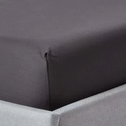 Dark Charcoal Grey Egyptian Cotton Fitted Sheet 1000 TC