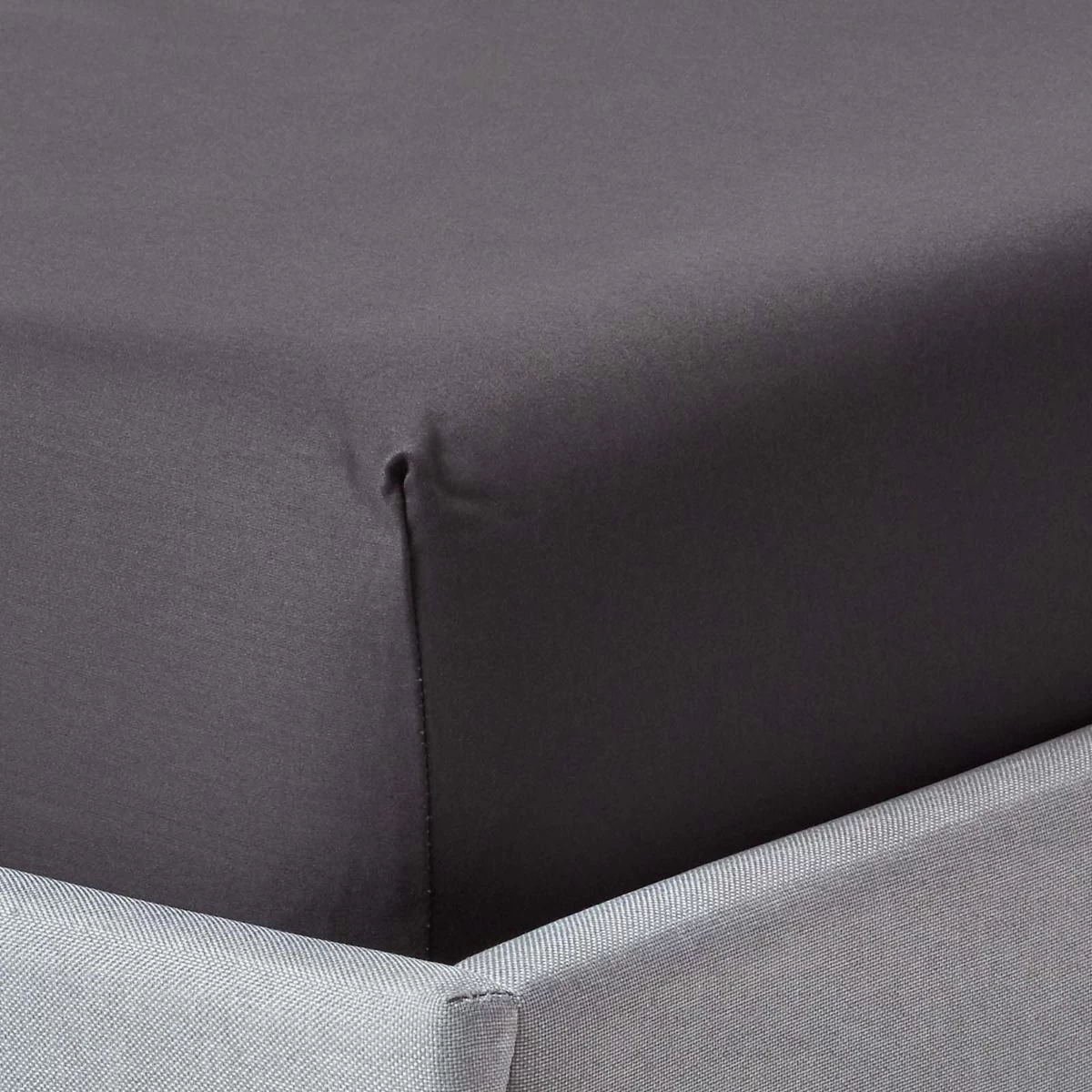 Dark Charcoal Grey Egyptian Cotton Fitted Sheet 1000 TC