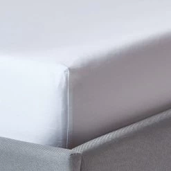 White Organic Cotton Fitted Sheet 400 Thread Count