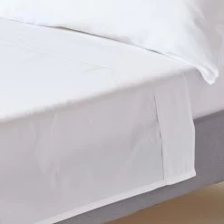 White Organic Cotton Flat Sheet 400 Thread Count