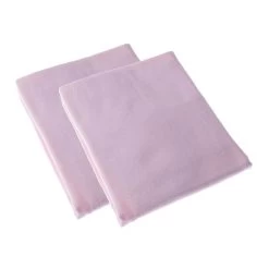 Pink Brushed Cotton Cot Flat Sheet Pair 100% Cotton, 100 X 150 Cm