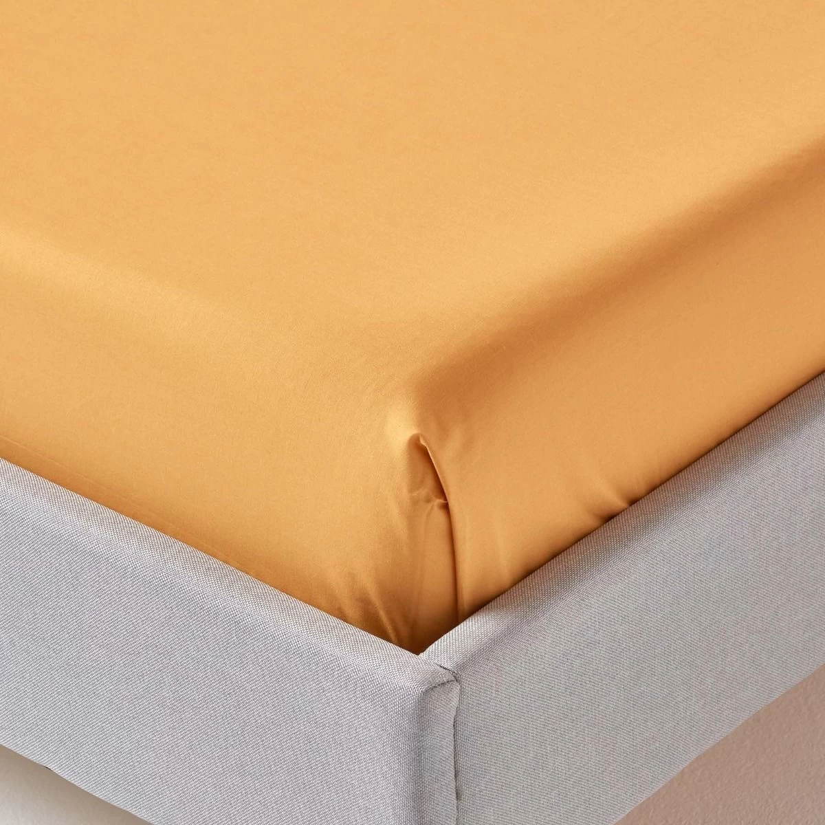 Mustard Yellow Egyptian Cotton Flat Sheet 200 Thread Count - Image 3