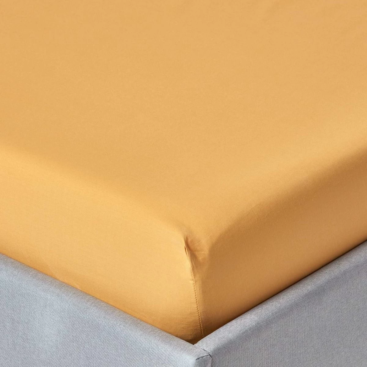 Mustard Yellow Egyptian Cotton Deep Fitted Sheet 200 TC