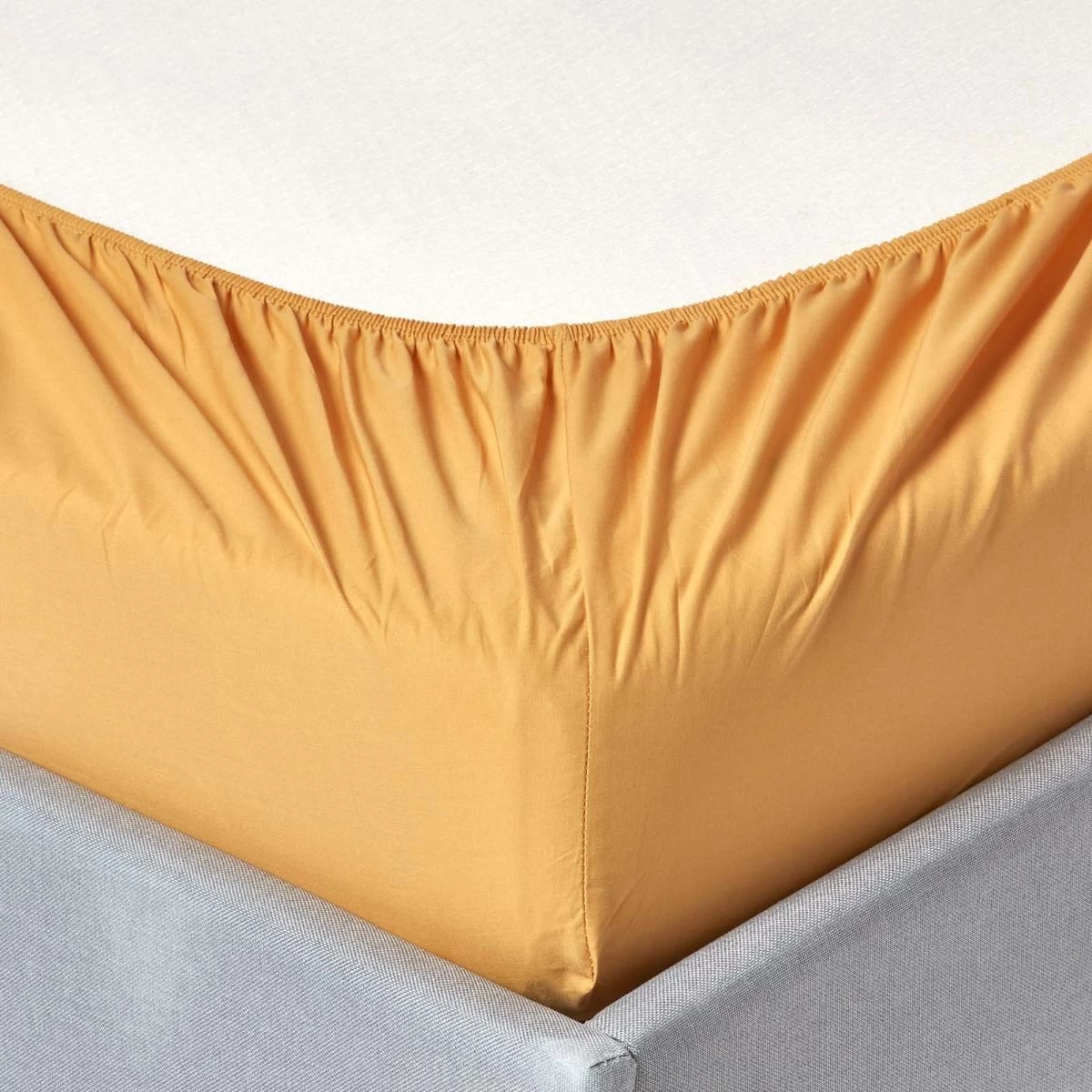 Mustard Yellow Egyptian Cotton Deep Fitted Sheet 200 TC - Image 2