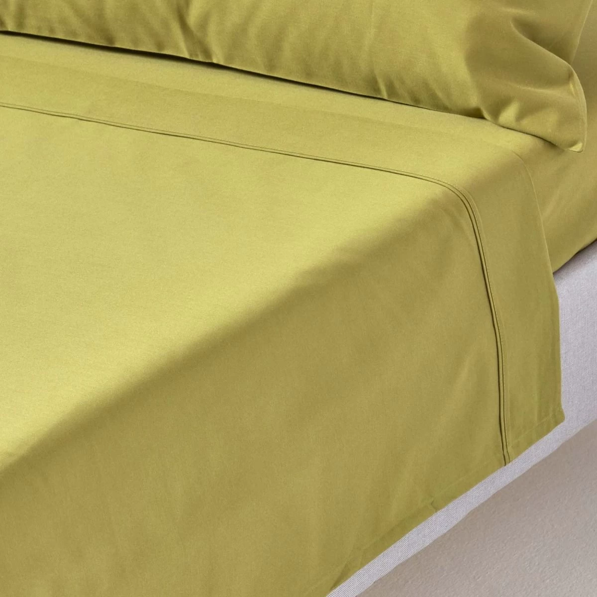 Olive Green Egyptian Cotton Flat Sheet 1000 Thread Count