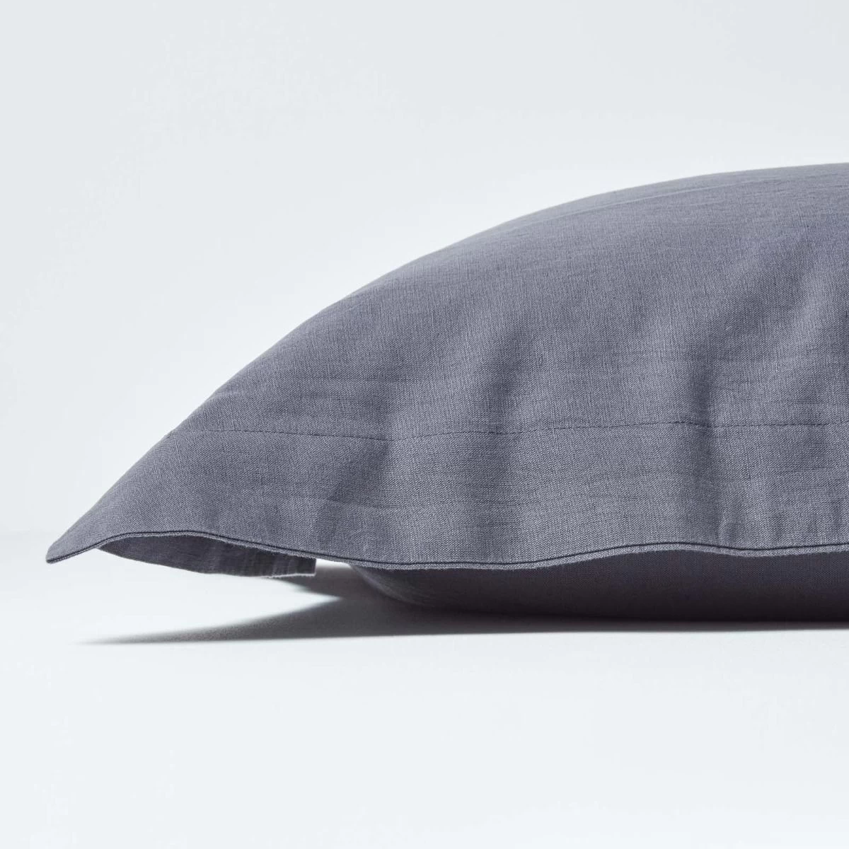 Dark Grey Linen Oxford Pillowcase, King - Image 2