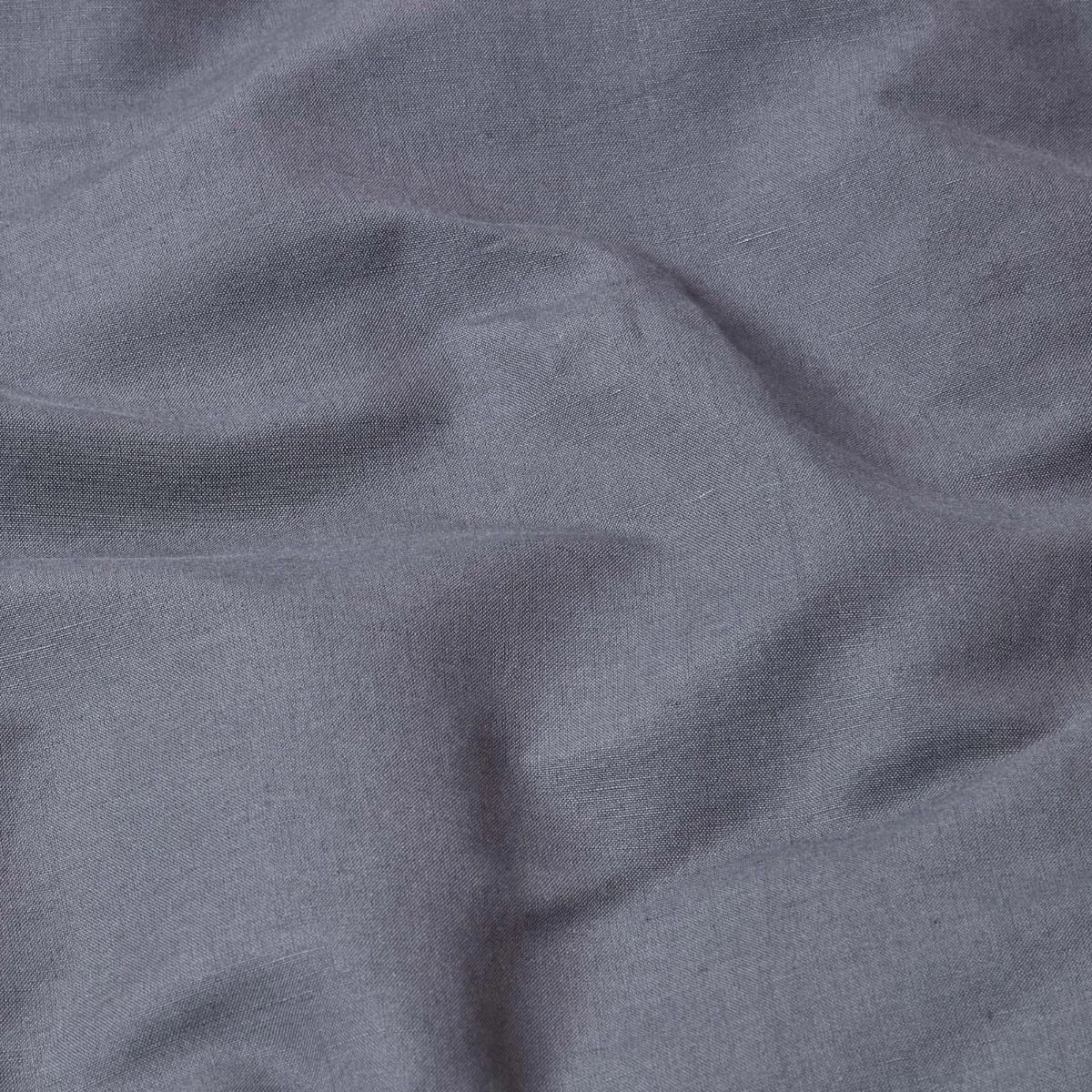 Dark Grey Linen Oxford Pillowcase, King - Image 4