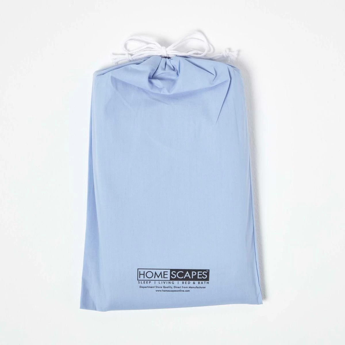 Blue Cotton Cot Bed Duvet Cover Set 200 Thread Count - Image 4