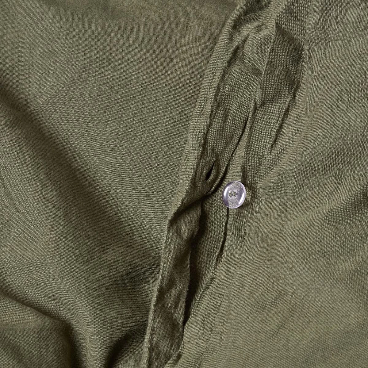 Green Linen Cot Bed Duvet Cover Set 120 X 150 Cm - Image 4