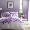 Lipsy ‘Translucent Bloom’ Purple And White Floral Duvet Cover Set, Single