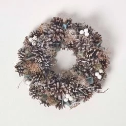 Frosted Pinecone Christmas Wreath