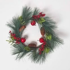 Red Apple And Berries Christmas Wreath