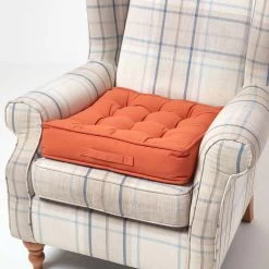 Terracotta Cotton Armchair Booster Cushion