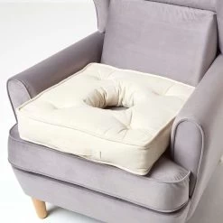 Cream Orthopaedic Cotton Armchair Booster Cushion