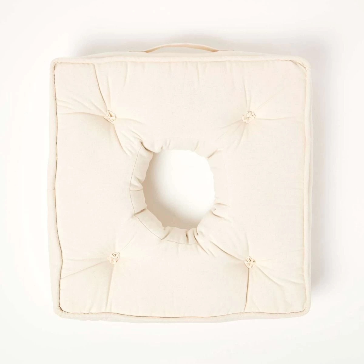 Cream Orthopaedic Cotton Armchair Booster Cushion - Image 3