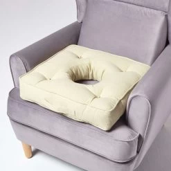 Sage Green Orthopaedic Cotton Armchair Booster Cushion