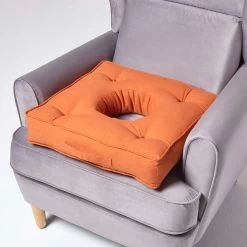 Terracotta Orthopaedic Cotton Armchair Booster Cushion