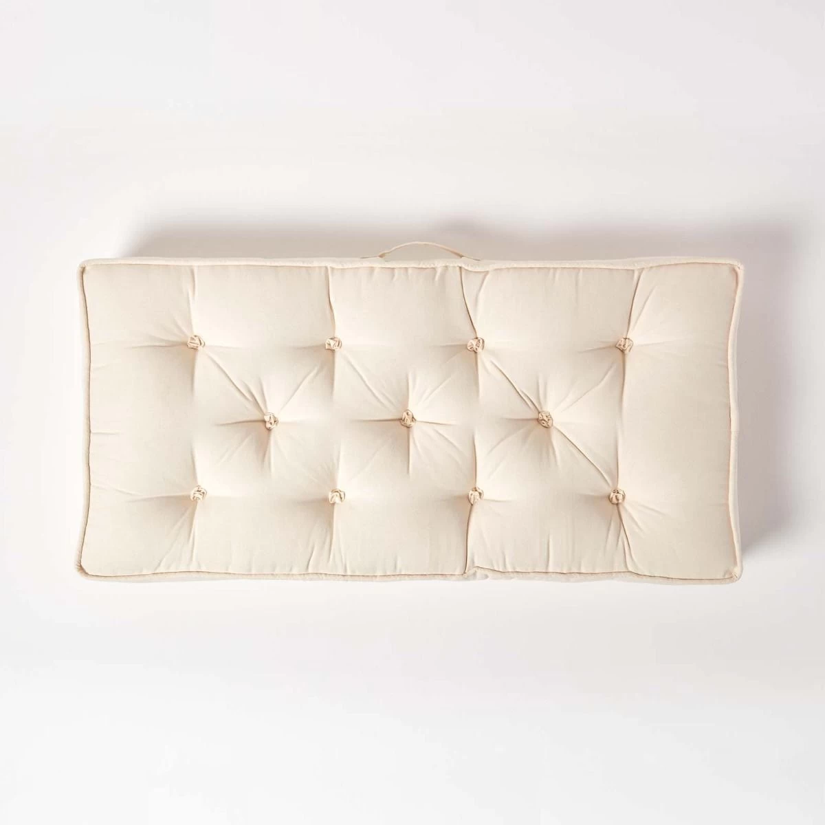 Cream Cotton 2 Seater Booster Cushion - Image 3