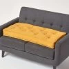 Mustard Yellow Cotton 2 Seater Booster Cushion