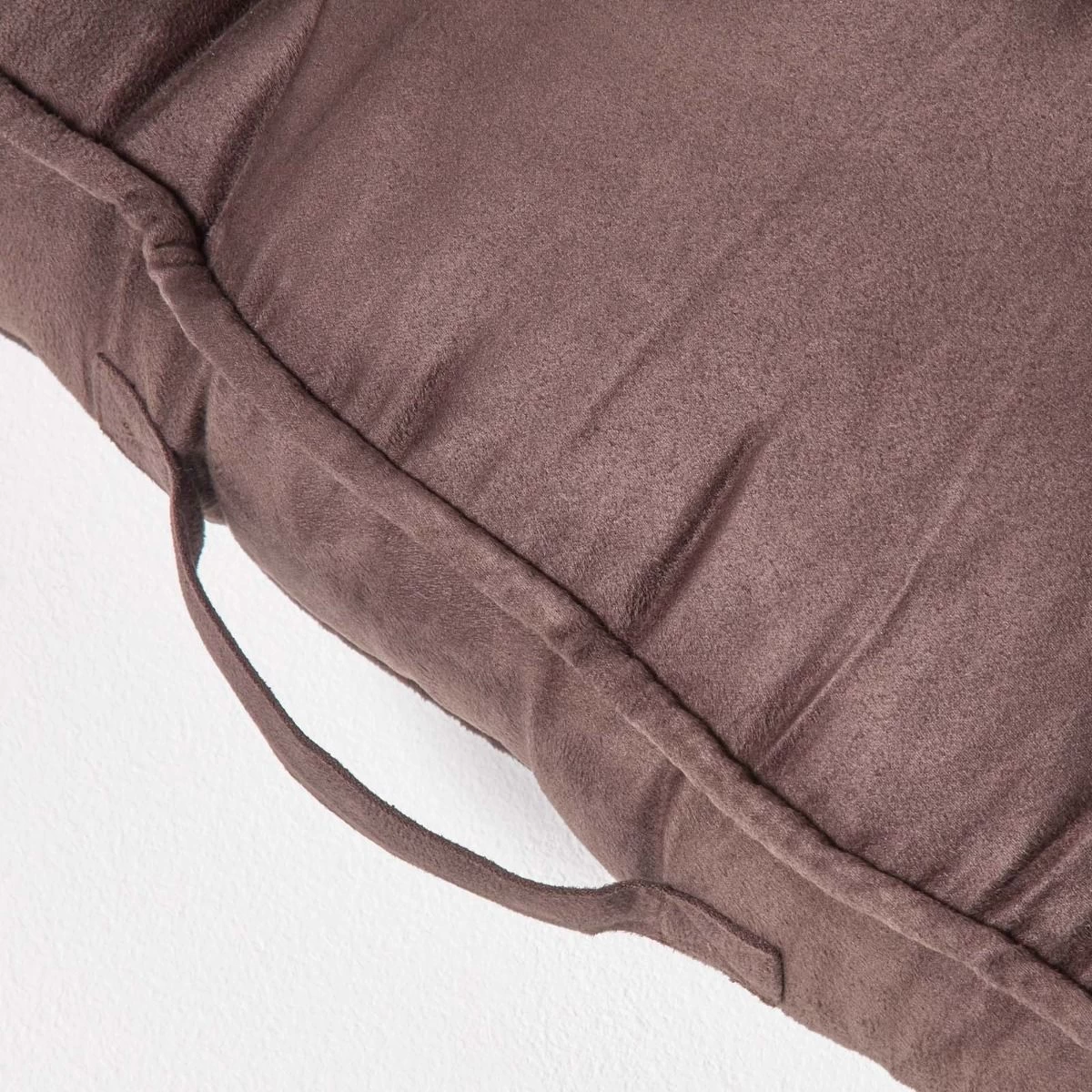 Chocolate Faux Suede 2 Seater Booster Cushion - Image 4