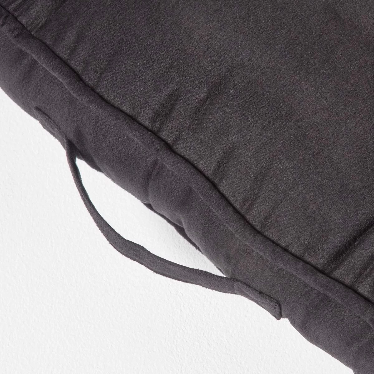 Black Faux Suede 2 Seater Booster Cushion - Image 4