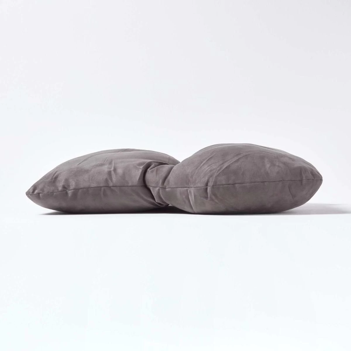 Grey Faux Suede Back Support Cushion - Image 4