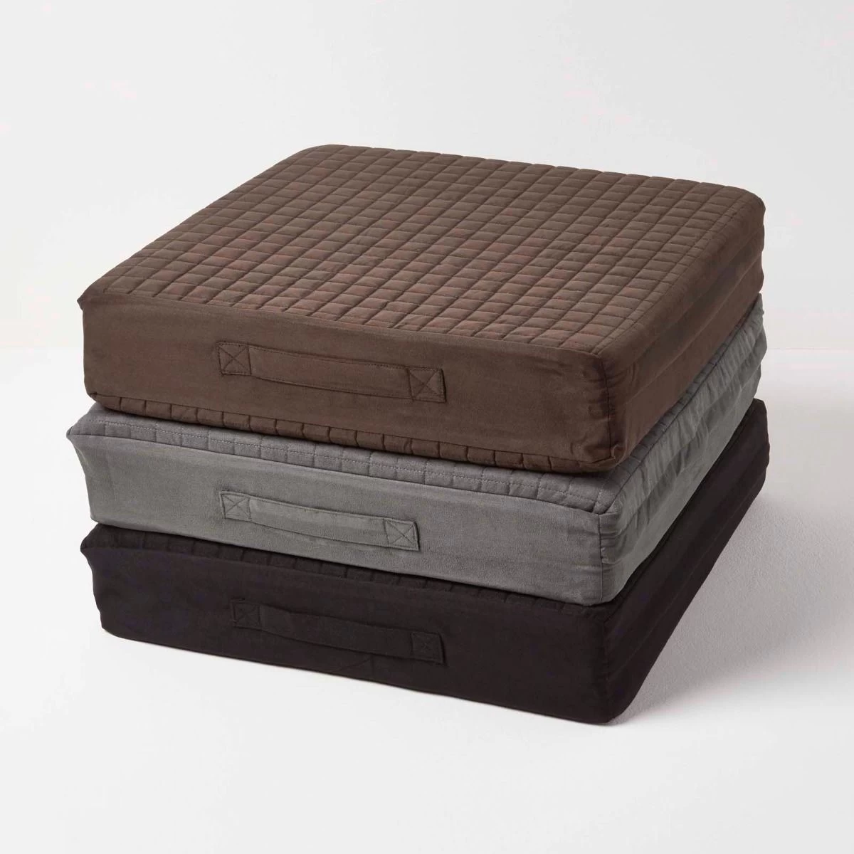 Black Suede Orthopaedic Foam Armchair Booster Cushion - Image 6