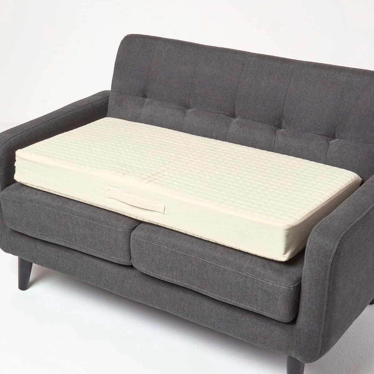 Cream Cotton Orthopaedic Foam 2 Seater Booster Cushion