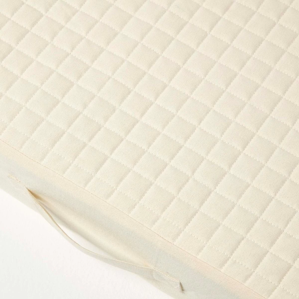 Cream Cotton Orthopaedic Foam 2 Seater Booster Cushion - Image 4