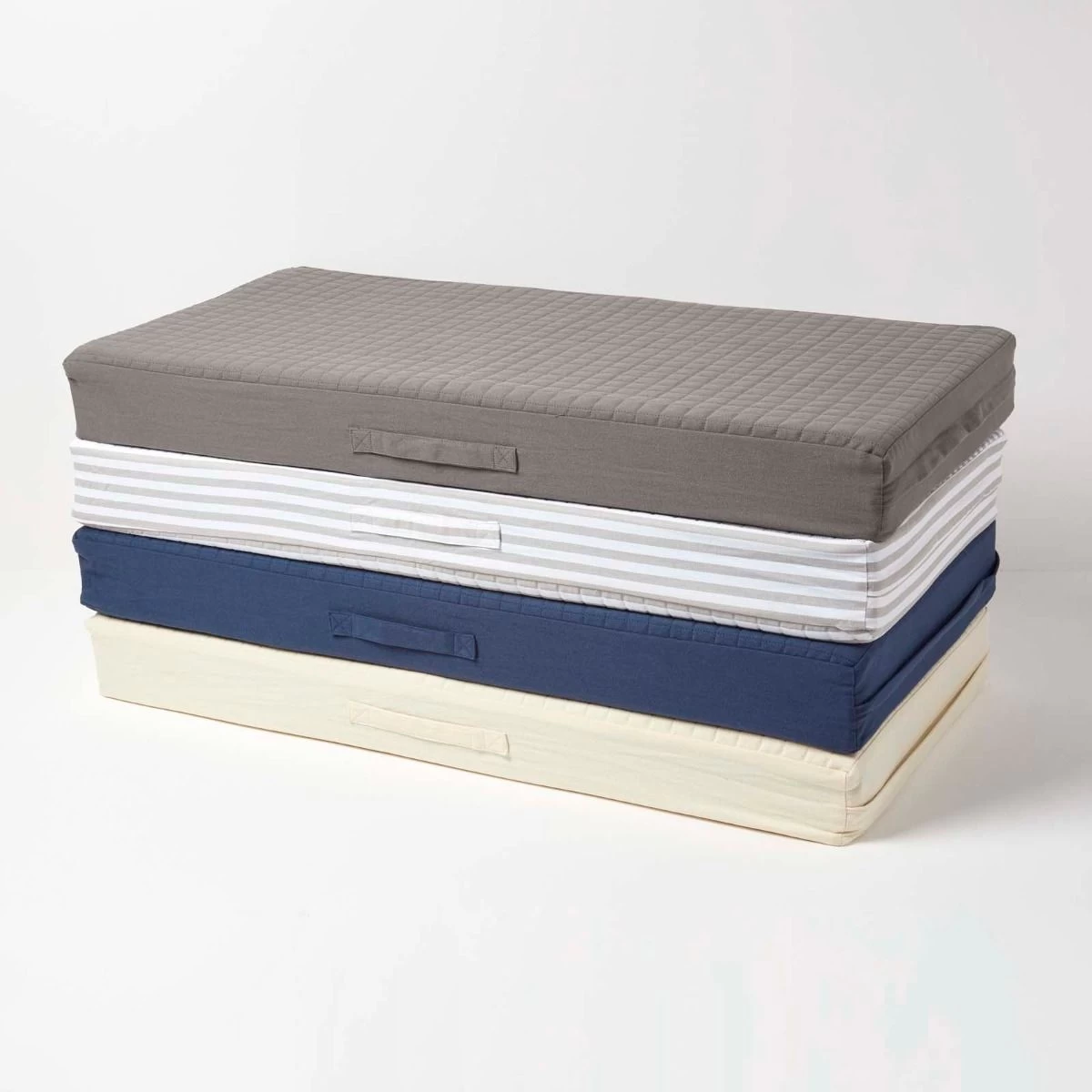 Cream Cotton Orthopaedic Foam 2 Seater Booster Cushion - Image 6