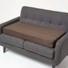 Brown Suede Orthopaedic Foam 2 Seater Booster Cushion
