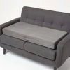 Grey Suede Orthopaedic Foam 2 Seater Booster Cushion