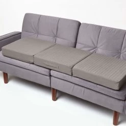 Grey Cotton Orthopaedic Foam 3 Seater Booster Cushion
