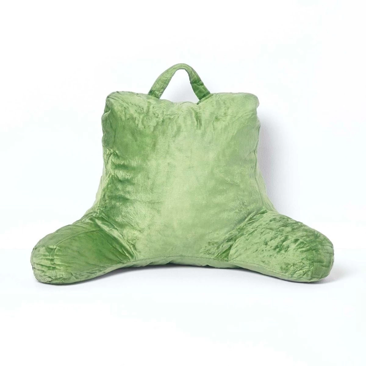 Green Reading Pillow Memory Foam Filling & Velvet Cover, Standard - Image 3