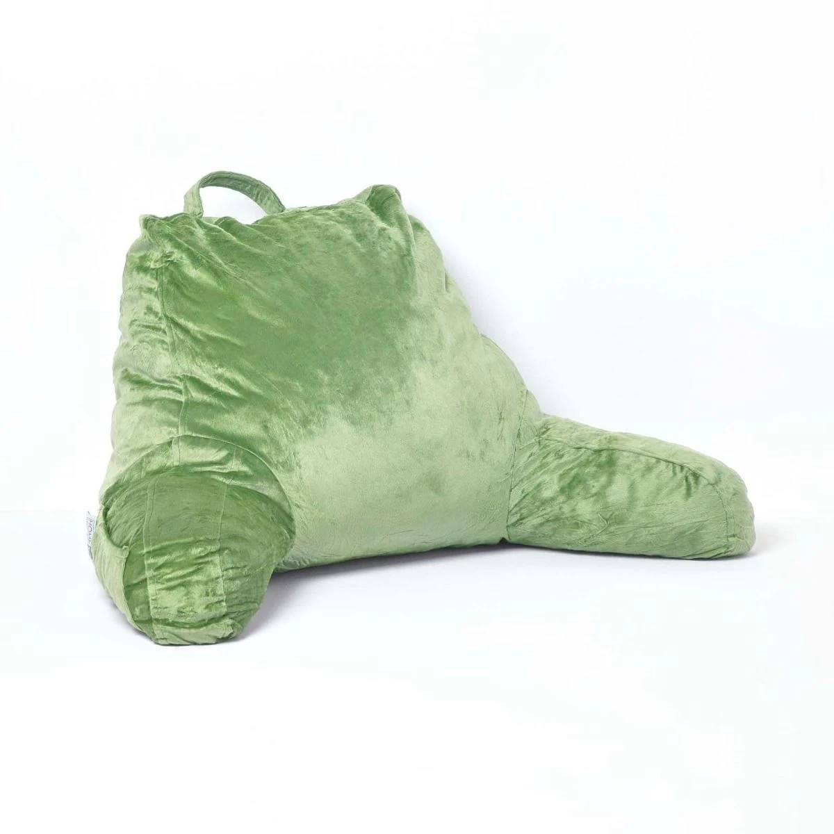 Green Reading Pillow Memory Foam Filling & Velvet Cover, Large