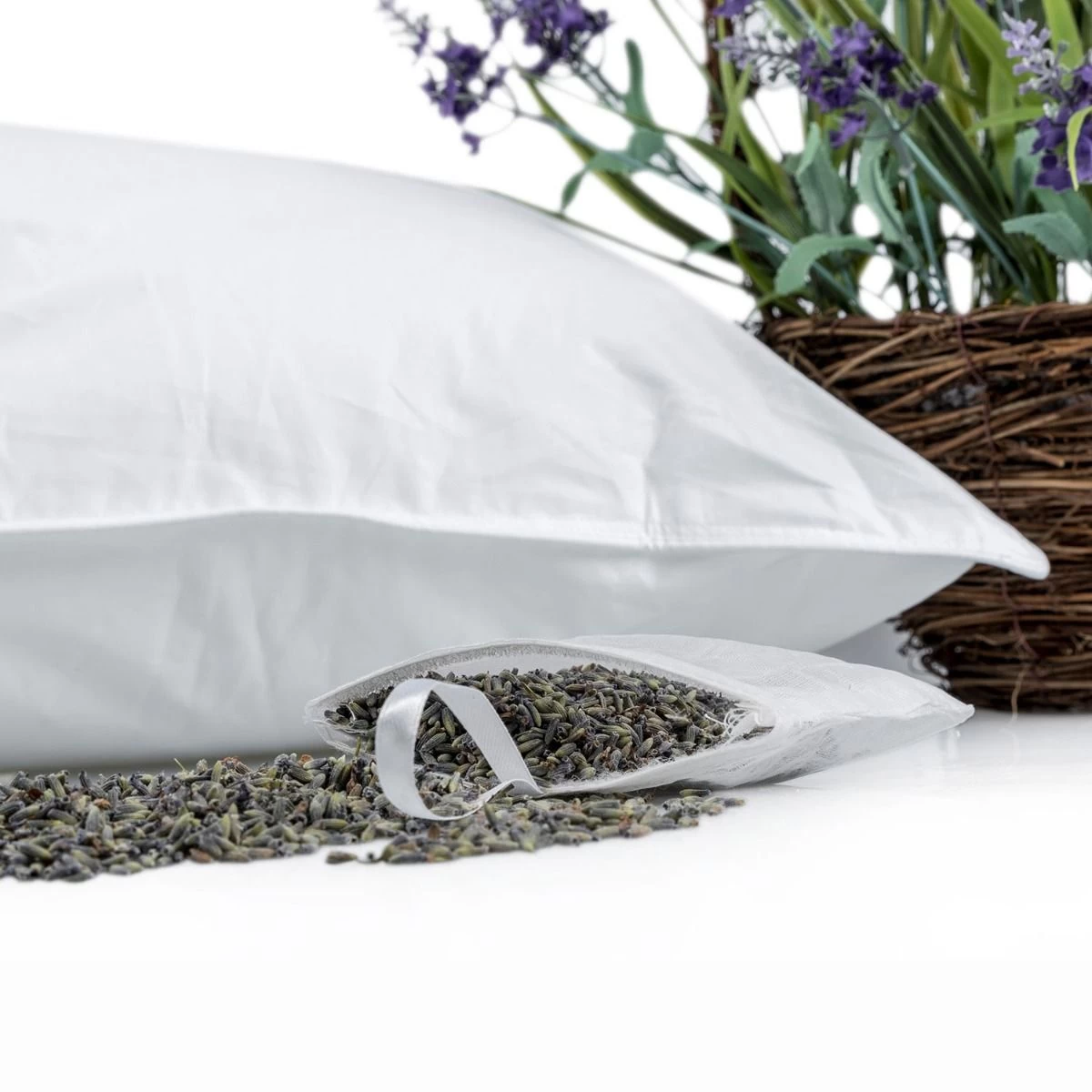 Super Microfibre Lavender Pillow With Dried Lavender Insert Extra Fill - Image 6