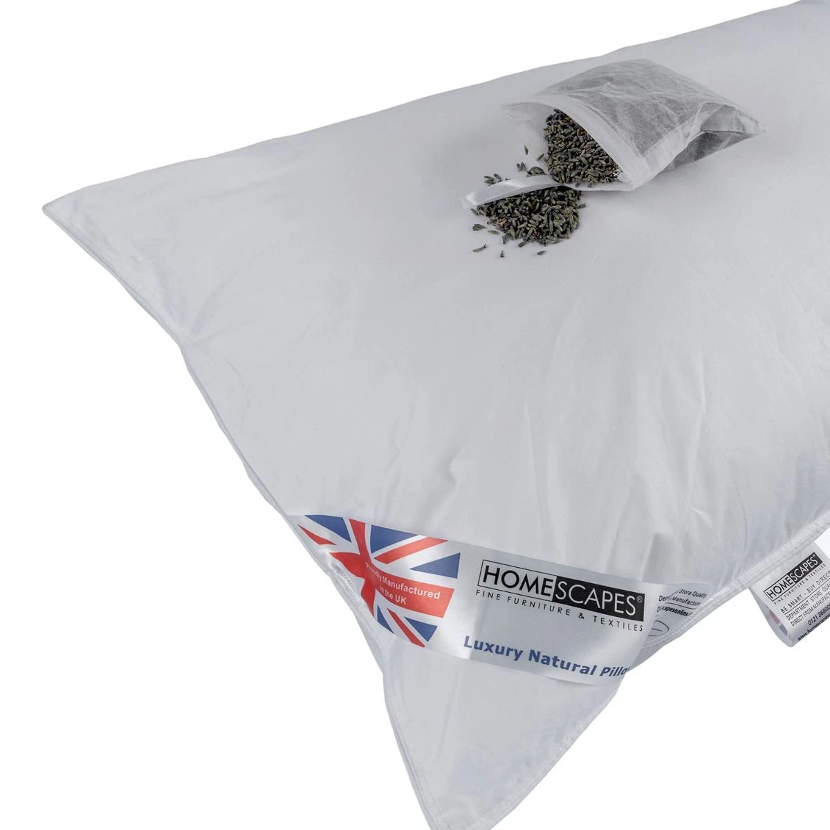 Super Microfibre Lavender Pillow With Dried Lavender Insert Extra Fill