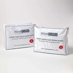 Luxury White Duck Down 15 Tog All Seasons Duvet