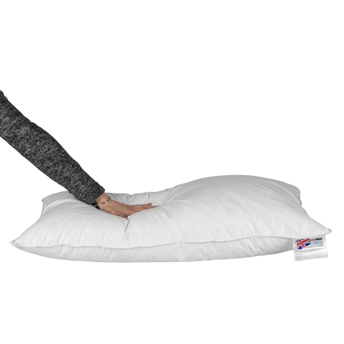 Duck Feather & Down Euro Continental Pillow Pair - 40cm X 80cm (16"x32") - Image 3