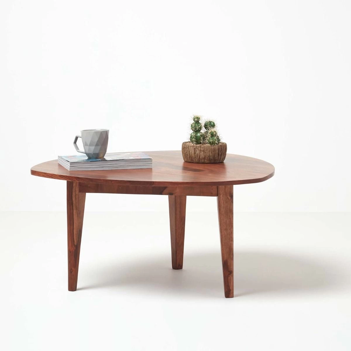 Echinocactus Artificial Cactus In Round Wooden Planter, 15 Cm Tall - Image 7