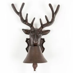 Brown Deer Head Cast Iron Door Bell