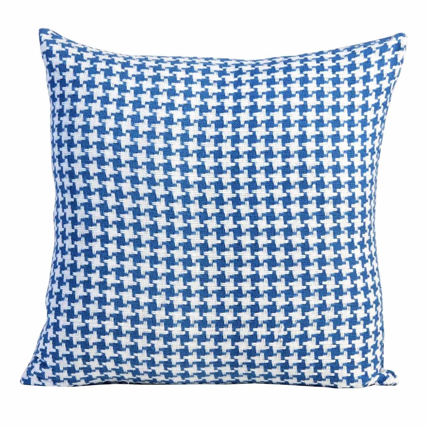 Houndstooth 100% Cotton Cushion Cover Blue, 60 X 60 Cm