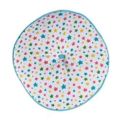 Multi Stars & Blue Stripes Round Floor Cushion